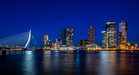 Rotterdam kop van zuid blue hour wilhelminapier wilhelminakade van Marco van de Meeberg thumbnail