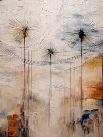 Three Dandelions - Abstract by Studio Pieternel