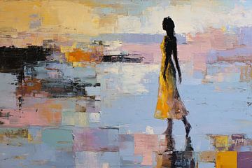 Abstract woman in pastel shades by Lauren Wilde