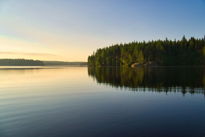 Sunset at the lake in Sweden by Martin Köbsch