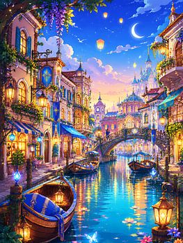 Moonlit Venice of Dreams: The Enchanted Waterway