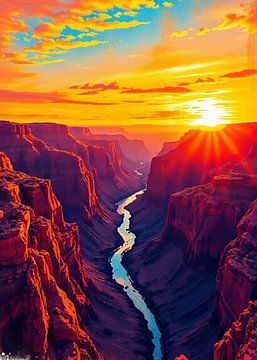 Grand Canyon Zonsondergang van MIROKU