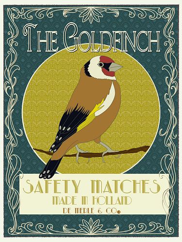 Goldfinch Safety Matches Made In Holland van Karin Steenge