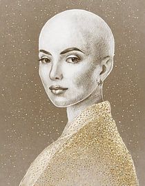 Abstrakte Kunst einer starken Frau 10