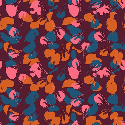 Bloemenmarkt Oslo. Scandinavische bloesem in neonroze, oranje, wijnrood en blauw