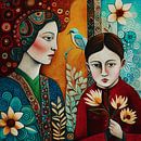 Boy with his mother by Jan Keteleer (JanKé): A Journey Beyond the Canvas thumbnail