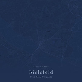 Vintage map of Bielefeld, Germany by Prints of Place