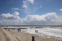 Magnificent view over the sea. With super nice clouds
