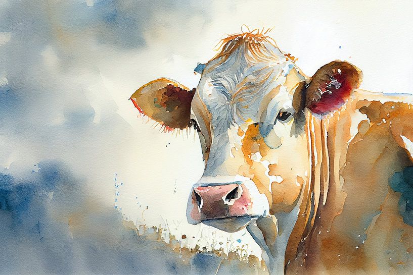 Colourful Cow by But First Framing