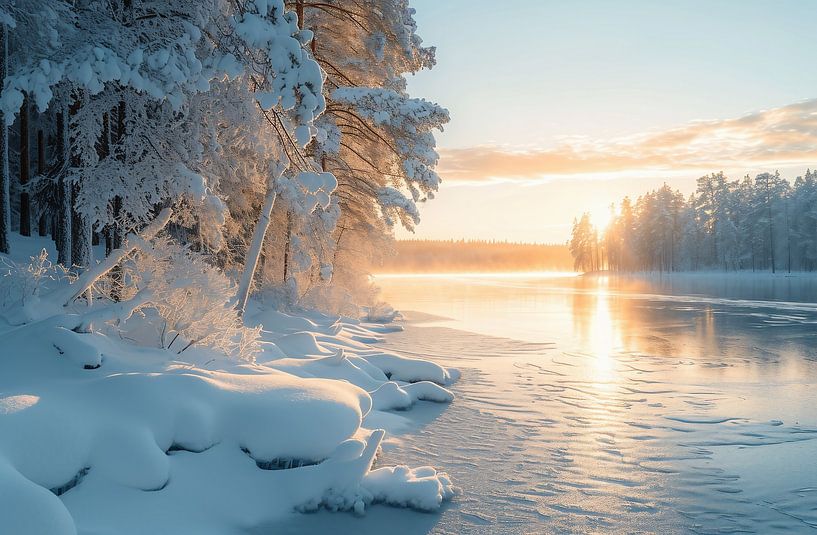 Zauberhafte Winterlandschaft von fernlichtsicht