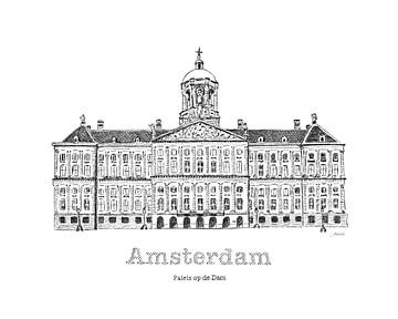Amsterdam Palace on Dam Square by Mjanneke
