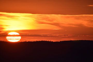 A sunrise on an autumn morning by Claude Laprise