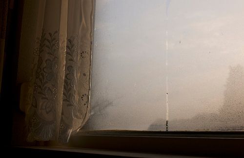 Beschlagenes Glas am Morgen