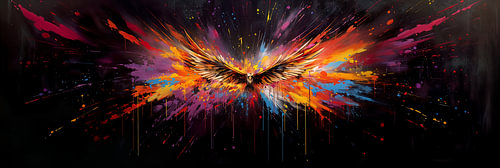 Losing My Religion R.E.M. - Zwart Schilderij met Prachtige Kleuren"