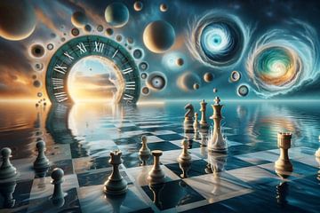 Tijd en ruimte smelten samen in het kosmische schaakspel van artefacti