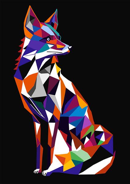 Fox wpap Art by Infini Creative