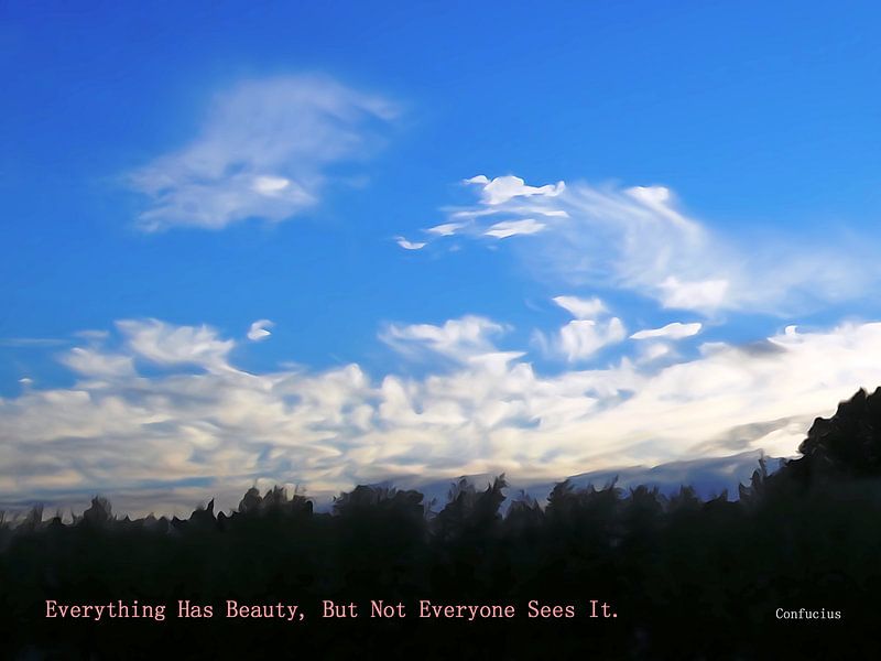 Confucius: Everything Has Beauty, But... von MoArt (Maurice Heuts)
