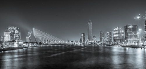 Skyline von Rotterdam schwarz & weiß
