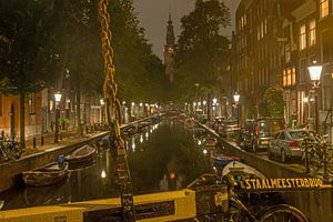 Amsterdam - Blick von der Staalmeesterbrug zur Zuiderkerk (2)
