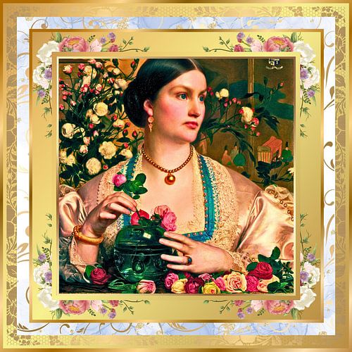 S.F. geremasterde versie van Grace Rose door Frederick Sandys