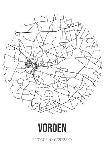 Vorden (Gelderland) | Landkaart | Zwart-wit