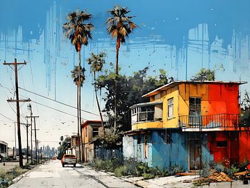 Los Angeles Sketch by PixelPrestige