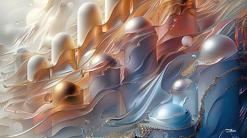 formes magiques en bleu-or-argent-rose