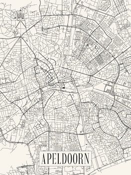 Stadskaart Apeldoorn - Stad - Lichte variant - Plattegrond