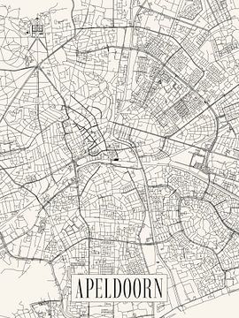 Stadskaart Apeldoorn - Stad - Lichte variant - Plattegrond van Locus Studio