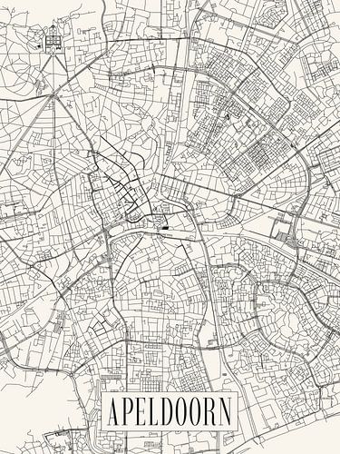 City map Apeldoorn - City - Light version - Map