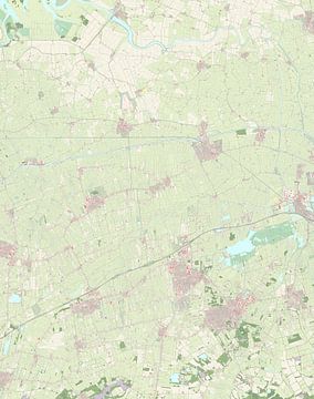 Karte von Kollumerland und Nieuwkruisland