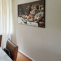 Klantfoto: Pieter Claesz.  Stilleven met kalkoenpastei, als ArtFrame