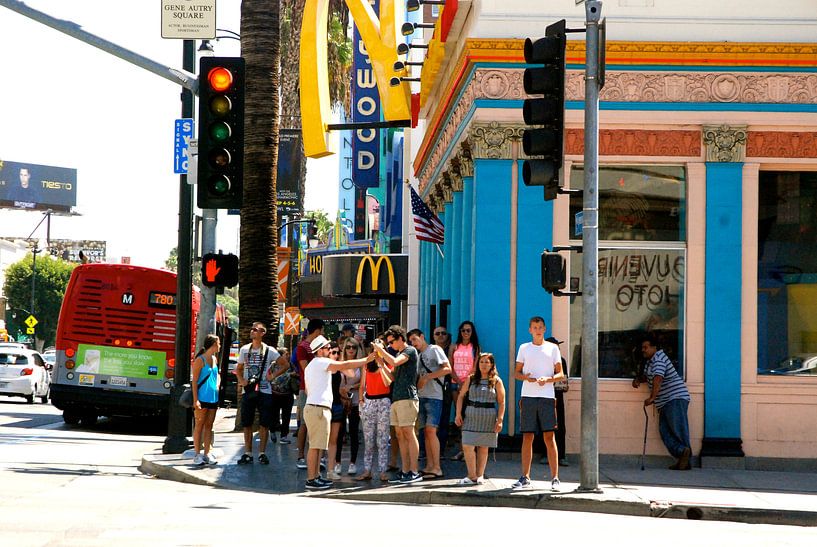 Hollywood Boulevard coin de rue, Los Angeles, Californie van Samantha Phung