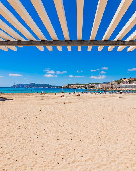 Zandstrand in Santa Ponca, kust op Mallorca, Spanje van Alex Winter