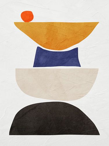 Kleurrijke geometrische organische abstracte kunst