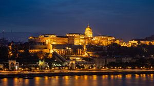 Der Burgpalast in Budapest an der Donau