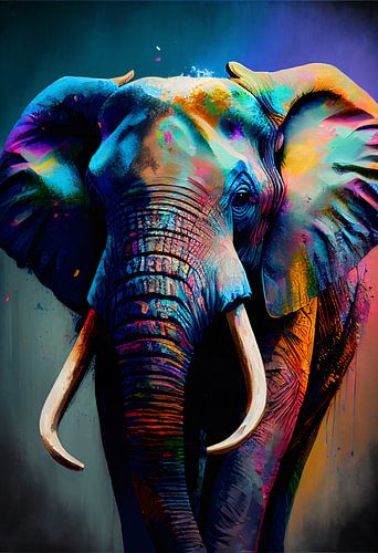 Colourful elephant