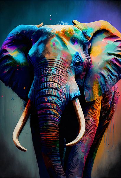 Colourful elephant by drdigitaldesign