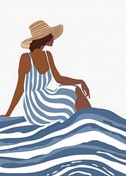 La fille à la robe rayée