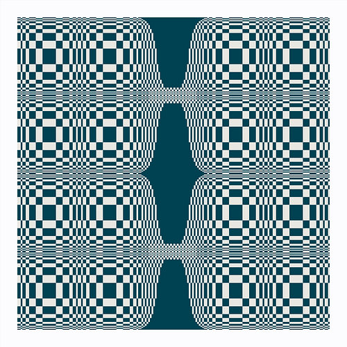 Illusion d'optique bleu sarcelle