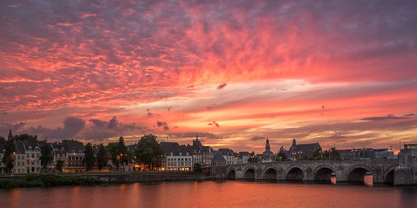 Sonnenuntergang St.Servaos Brögk, Mestreech von Teun Ruijters