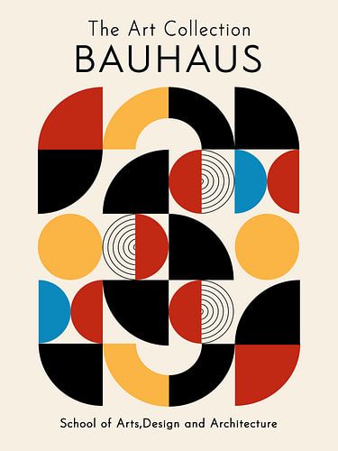 Bauhaus The Art Collection No.7 – Abstract Kunstwerk met Speelse Halve Spiralen
