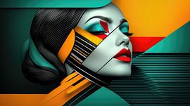 Futuristische harmonie in kleuren en vormen