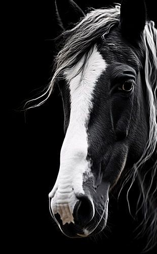 Portrait photo of a horse