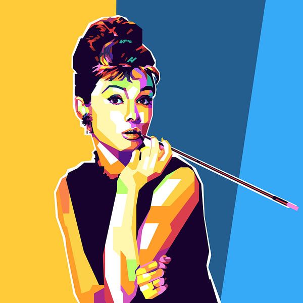 Audrey Hepburn Peinture Pop Art par Caprices d'Art