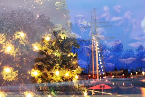 Abstracte fotografie | Abstract expressionisme | Urban | Wintersfeer Kerstmis Lemsteraak