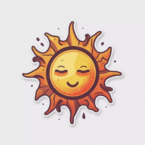 Zonnige sticker