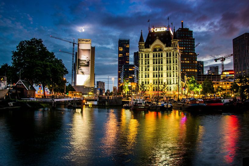 Rotterdam The Old Harbor at night by Pix-Art By Naomi.k