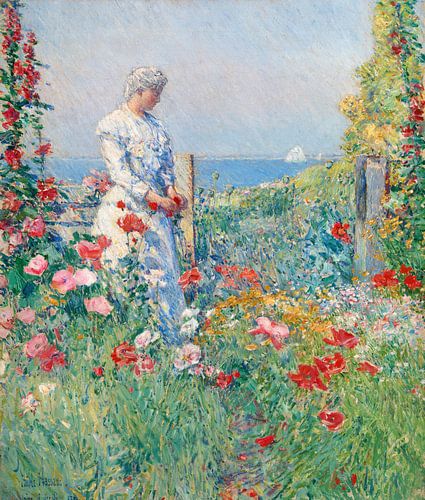 Childe Hassam,In de Tuin, Celia Thaxter in Haar Tuin