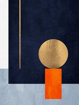 ABSTRAKTE GEOMETRISCHE KUNST IN MODERNEN FARBEN von Online Arts